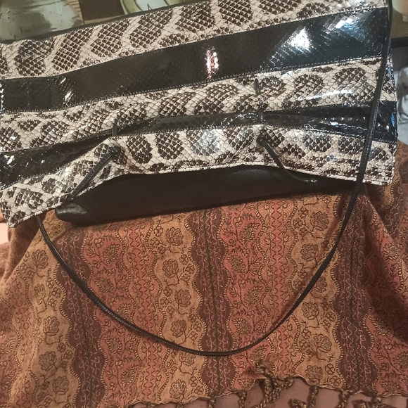 Vintage large envelope handbag 1970-80's - Picture 4 of 14